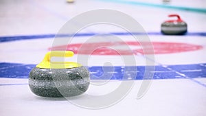 Curling game. Winter Olympic sport