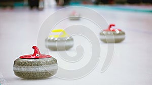 Curling game. Winter Olympic sport