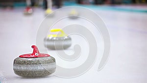 Curling game. Winter Olympic sport