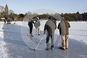 Curling on the Lake of Menteith