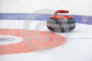 Curling rockson ice