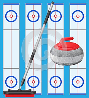 Curling sport game