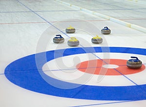 Curling sport stones equipment