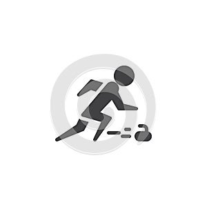 Curling sport vector icon