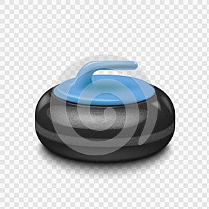 Curling stone Isolated on a transparent background