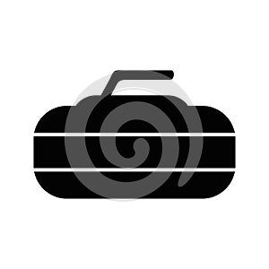 Curling stone vector icon