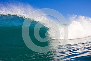Curling Tropical Wave, View from In the Tube