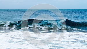 Curling wave from the Atlantic Ocean