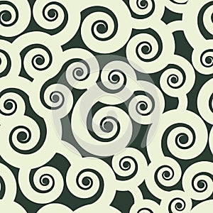 Curls seamless pattern