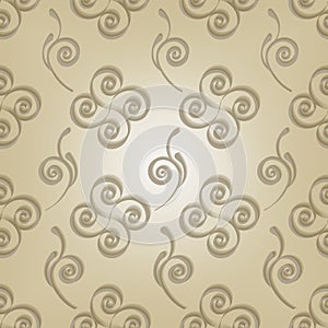 Curls seamless pattern