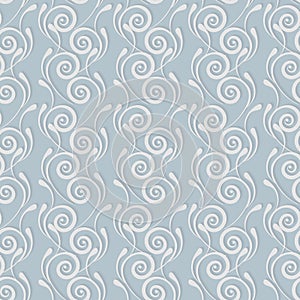 Curls seamless pattern