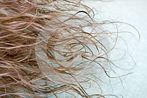 Curly blond hair background 3