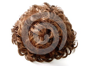 Curly brunette wig photo