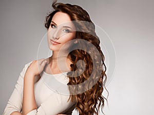 Curly Long Hair. High quality image.