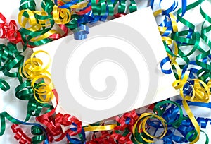 Curly ribbon Notecard