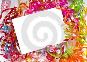 Curly ribbon Notecard