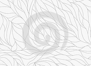 Curly waves tracery, curved lines, stylized abstract petals pattern. Seamless leaf background. Organic vector  wallpapers photo
