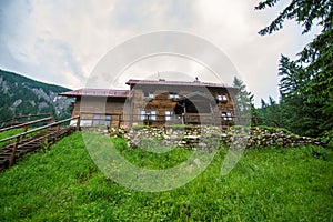 Curmatura wooden house in the mountains. A very nice place to visit in Romania