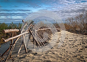 The Curonian spit dunes, Curonian Lagoon