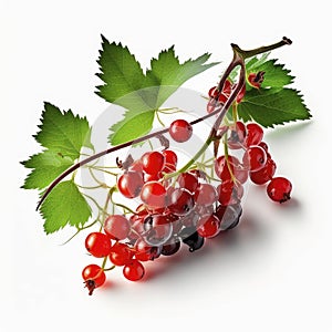 Currant berries isolate on white background.