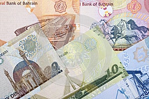 Currency of Bahrain - Dinar a background