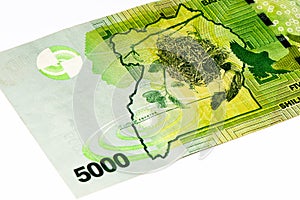 Currency banknote of Africa