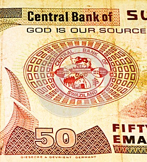 Currency banknote of Africa