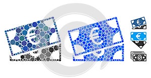 Currency Banknotes Mosaic Icon of Circle Dots