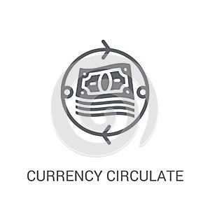 currency circulate icon. Trendy currency circulate logo concept