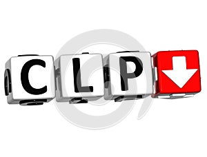 Currency CLP rate concept symbol button on white background photo