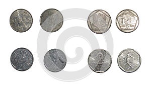 Currency Coins of Saudi Arabia Syria Yaman France photo