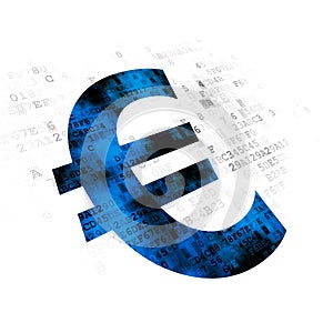 Currency concept: Euro on Digital background