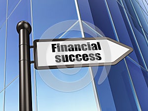 Currency concept: sign Financial Success on Building background
