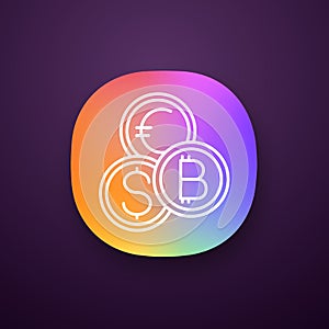 Currency exchange app icon