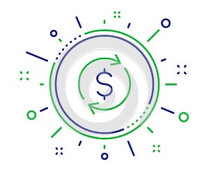 Currency exchange line icon. Money Transfer. Vector