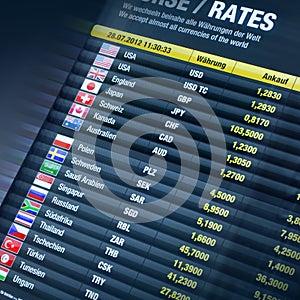 Currency exchange rates