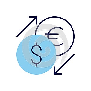 Currency Exchange related vector icon