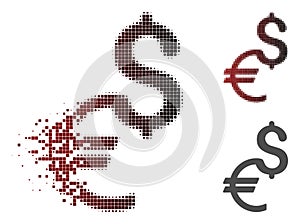 Dissipated Dot Halftone Currency Icon photo