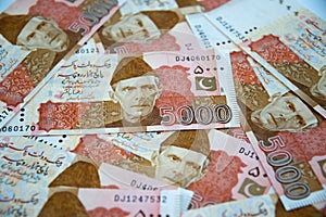 Currency notes in Pakistani Rupees