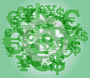 Currency sign background