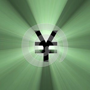 Currency sign Yen money flare photo
