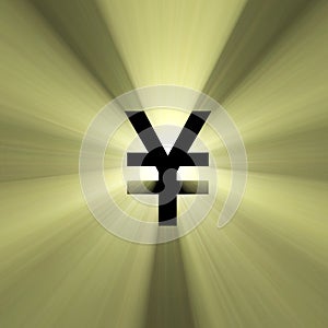 Currency sign Yen money flare photo