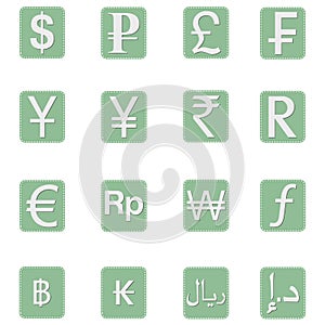 Currency symbol Icons photo