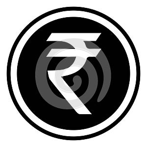Currency symbol India, Indian rupee vector rupee sign INR photo