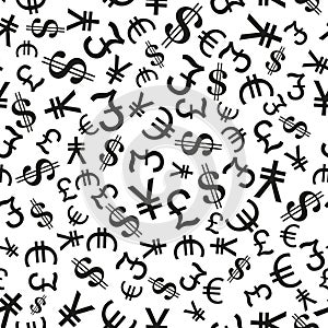 Currency Symbol Seamless pattern