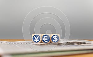 Currency symbols form the word `yes`