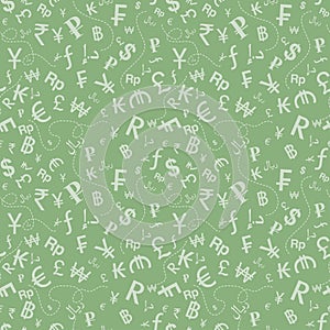 Currency symbols seamless pattern photo