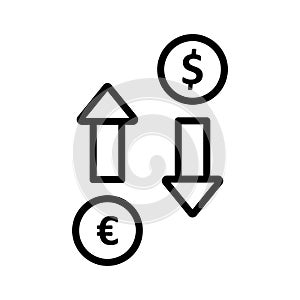 Currency value  Line Style vector icon which can easily modify or edit