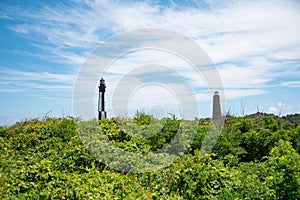 Current Cape Henry Lighthouse with Original Lighthouse