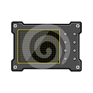 current oscillograph cartoon vector illustration